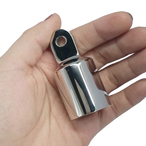 NRC&XRC 2 PCS Bimini Top Caps Eye End Top Fitting1inch Marine 316 Stainless Steel Bimini Canopy Hardware, Dome top 1" - Image 5