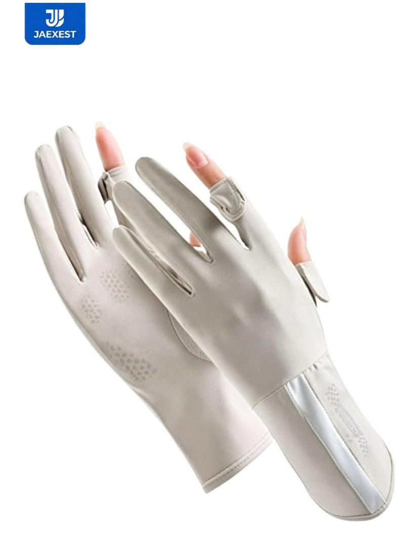 jaexest Unisex UV Sun Protection Gloves – Lightweight Breathable Arm Sleeves for Driving, Cycling, Golf & Outdoor | Cooling Fabric Fingerless Gloves for Men & Women – UPF Rated - Image 1