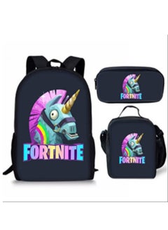 FORTNITE Fortnite Backpack with Large Capacity Three Piece Backpack and Student backpack 