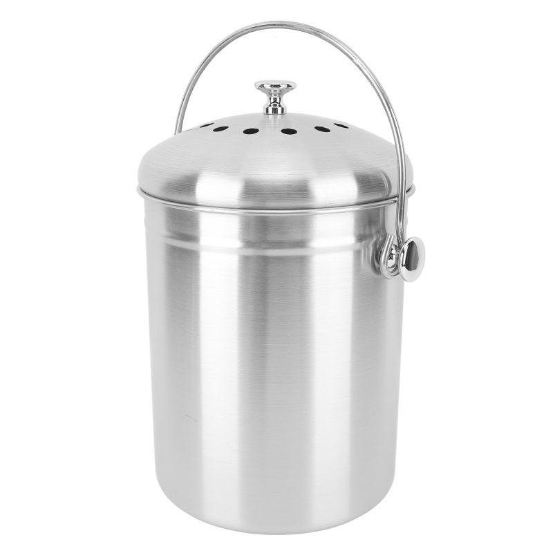 Countertop Compost Bin: Stainless Steel, Odor Control, Easy Clean - Stylish Design Kitchen Compost Bin for Home Kitchen Countertop - Image 3