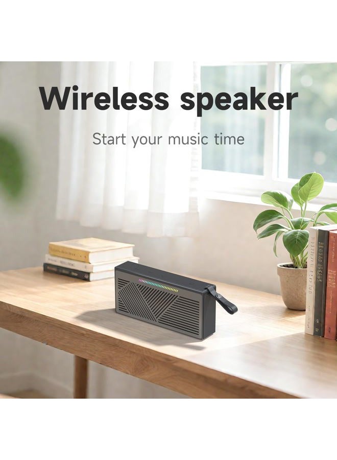 HOTTABLET Portable IPX5 Waterproof Bluetooth Speaker for Home Party Outdoor Beach，Black - Image 2