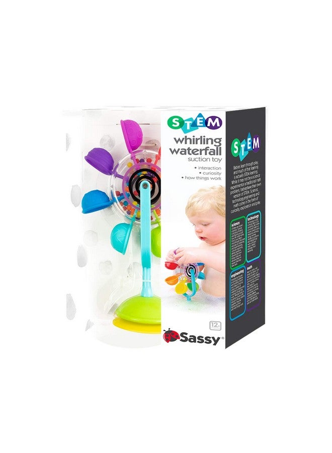 Sassy Whirling Waterfall Suction Toy for Bathtime - Stem - Ages 12+ Months, Multi - Image 4