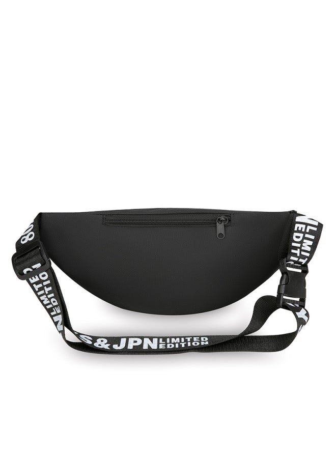 Generic Casual Sporty Crossbody Waist Bag Large Capacity Fitness Lightweight Bag Breathable Ultra-light Antibacterial Oxford Cloth-Color:Victory Sign - Image 3