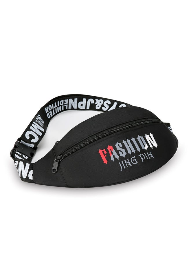 Generic Casual Sporty Crossbody Waist Bag Large Capacity Fitness Lightweight Bag Breathable Ultra-light Antibacterial Oxford Cloth-Color:Victory Sign - Image 4