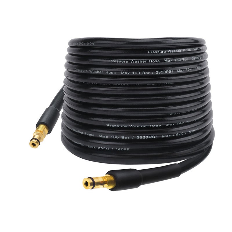 Pressure Washer Hose 10m Black: Enhanced 3-Layer Explosion-Proof Wear-Resistant - Versatile Replacement for Karcher K2-K7 Series High Pressure Washer Hose for Home Outdoor Cleaning Tasks - Image 1