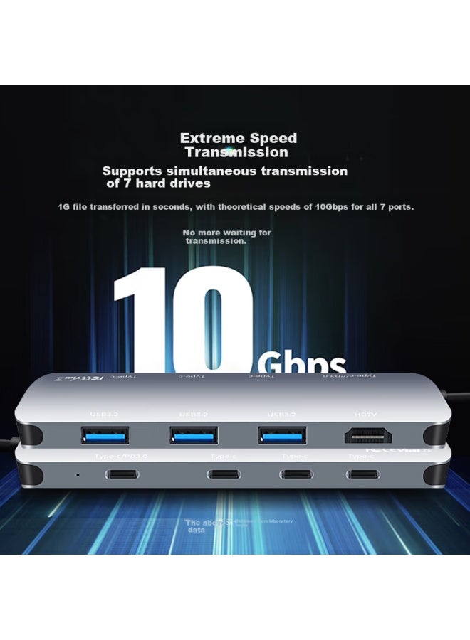 Isky Type-c 3.2 Expansion Dock 10gbps High Speed Gen2 Dock With Hdmi 4k Hd Usb-c For Apple Microsoft Huawei Mobile Phones Notebooks Tablets - Image 5