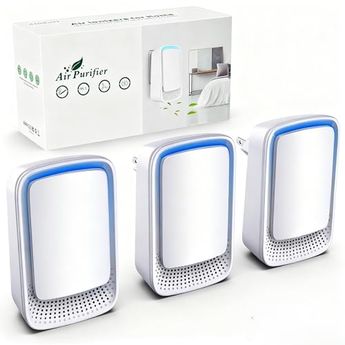 JOSTART Air Ionizers for Home (3 Pack), Negative Ion Generator, Quiet Air Freshener for Bedroom, Office, Kitchen, Portable Air Filter Odor, Smoke Dust, Pets, Eliminator, Mini Air Cleaner - Image 1