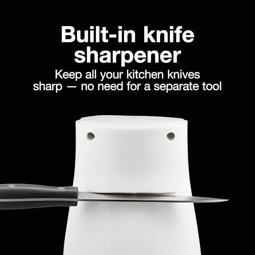 Proctor Silex Power Electric Automatic Can Opener for Kitchen with Knife Sharpener, Twist-off Easy-Clean Lever, Cord Storage, White (75224PS) - Image 3