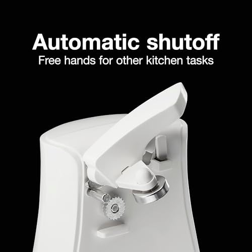 Proctor Silex Power Electric Automatic Can Opener for Kitchen with Knife Sharpener, Twist-off Easy-Clean Lever, Cord Storage, White (75224PS) - Image 5