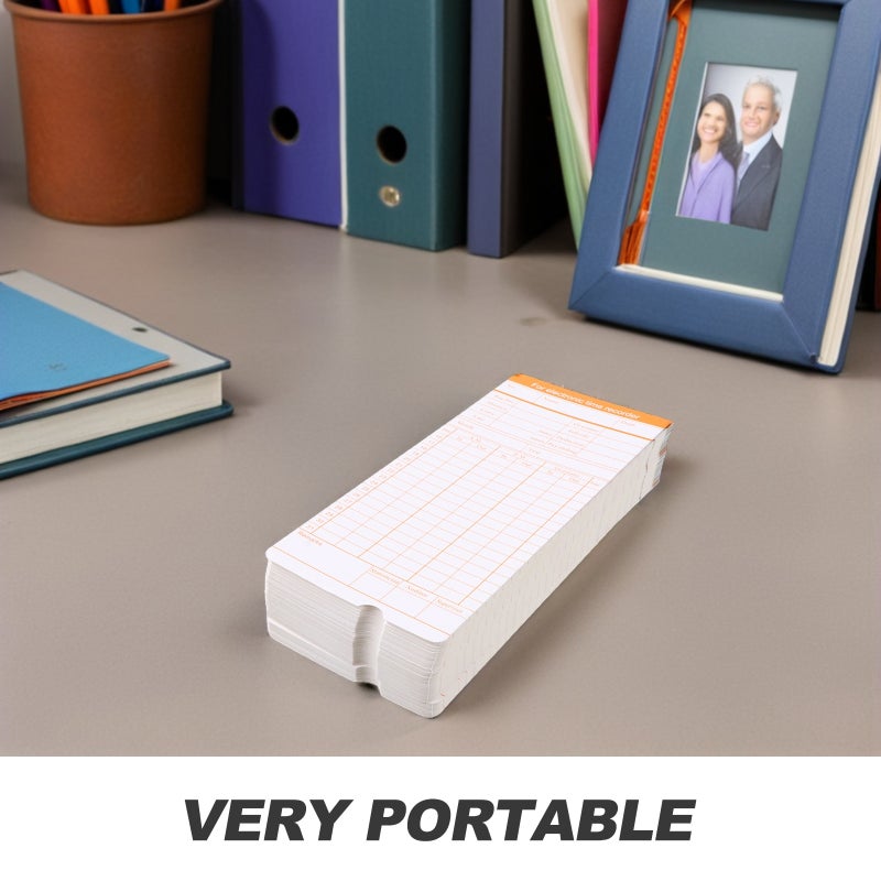 Staff Time Recording Cards, Sturdy Construction with Long-lasting Ink, Ideal for Daily Use - Image 3