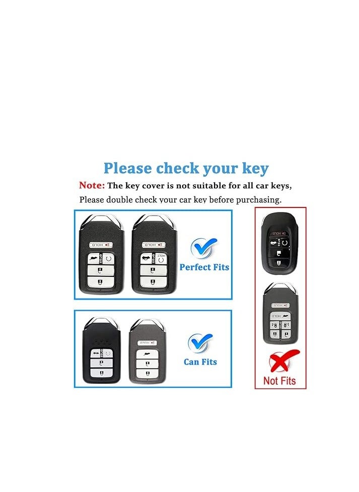 OUYoo - OUYoo For Honda key protective cover with keychain,TPU key case,4-5-Buttons compatible with CR-V Insight EX EX-L Touring Smart Remote Key Vehicle Accessories，Uae flag keychain.(Gray) - Image 1