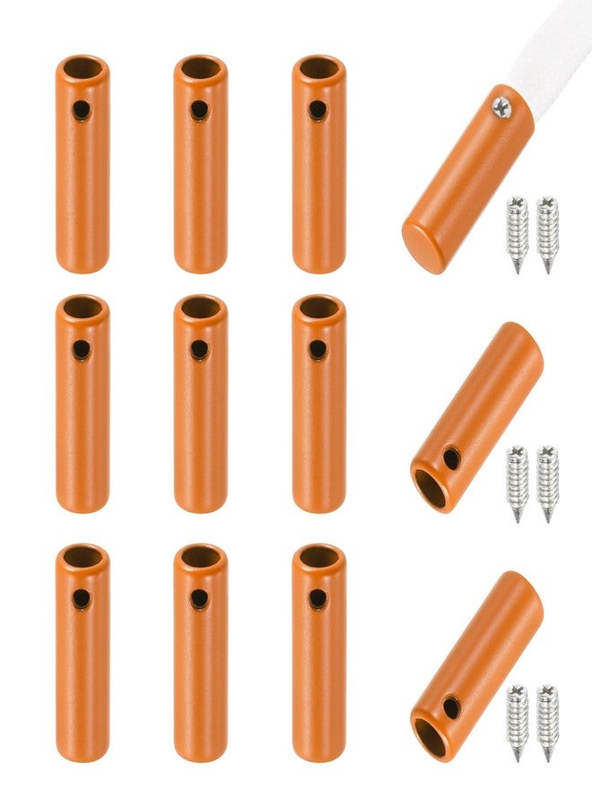 PATIKIL 12 Pcs Shoelace Tips, 20mm Metal Aglets Shoes Lace Cords End Tip Cap Replacement with Screw for Canvas Sneakers DIY Clothes Strings, Orange - Image 1