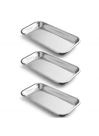 3 Pack Surgical Tray, Stainless Steel Tray for Lab Instrument Supplies, Tattoo Tool (Silver) - pzsku/Z18EEF331E517A14DAA06Z/45/_/1717026665/3e1652ec-0694-4aba-a676-7418816da545