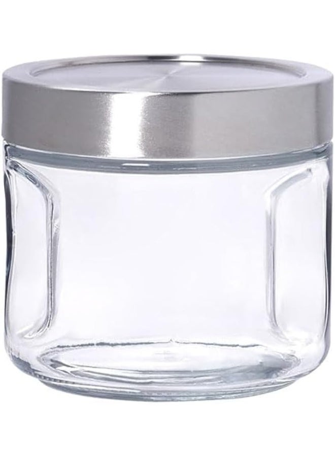 Anchor Hocking SecureLock Gripper Jar with Stainless Steel Lid, 1 Quart Capacity, Clear - Image 1
