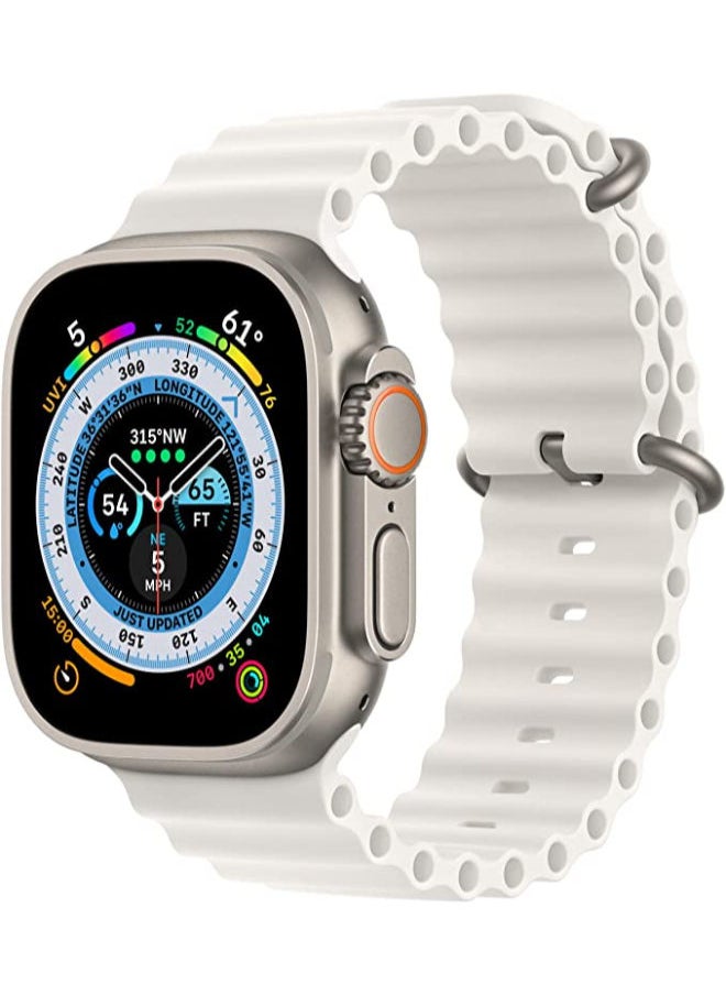 SHOPI - Newest Silicone Ocean Watch Band For Apple Watch Series 8 7 6 5 4 3 2 1 SE Compatible With Apple Watch Band 42mm 44mm 45mm 49mm Replacement Women Mens, Sport  slides Strap for iWatch Ultra - Image 1