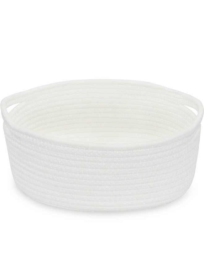 ABenkle Small Woven Basket, Cute Small Basket, Rope Room Shelf Storage Basket, Cat Dog Toys Basket Chest Box, Empty Decorative Gift Basket, 12"x 8" x 5" - Image 1