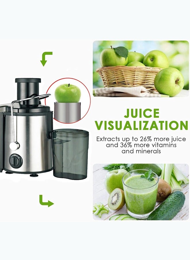 Juicer Machine,800W Juicer for Whole Fruits and Vegetables,Faster Juicer with Dual Speed,Juice Residue Separation,Easy to Use/Clean,1600ML Cup Capacity,Anti-Drip  - Image 3