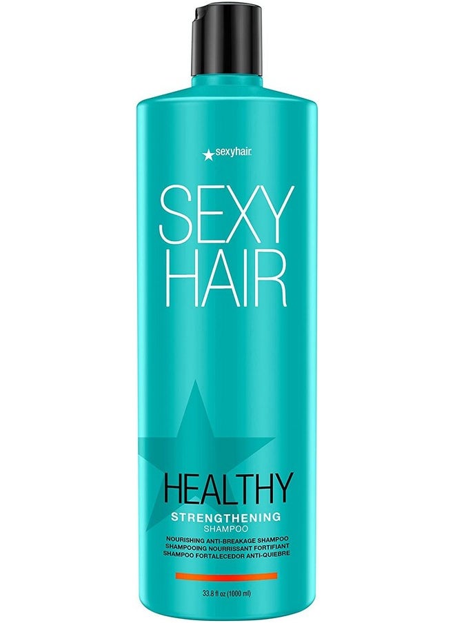 Sexy Hair Sexyhair Healthy Strengthening Antibreakage Shampoo, 33.8 Oz | Helps Provide Stength And Flexibility To Damaged Hair | Sls And Sles Sulfate Free  - Image 1