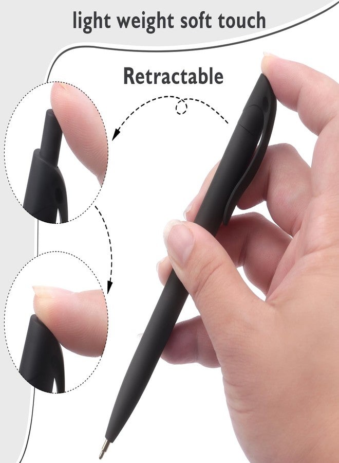 Bribobo 8 Pack Ballpoint Pens Retractable No Bleed Black Click Pens, School Supplies Stationery, Pens Medium Point, Smooth Ink Pens, 1.0 MM Black Ink - Image 3