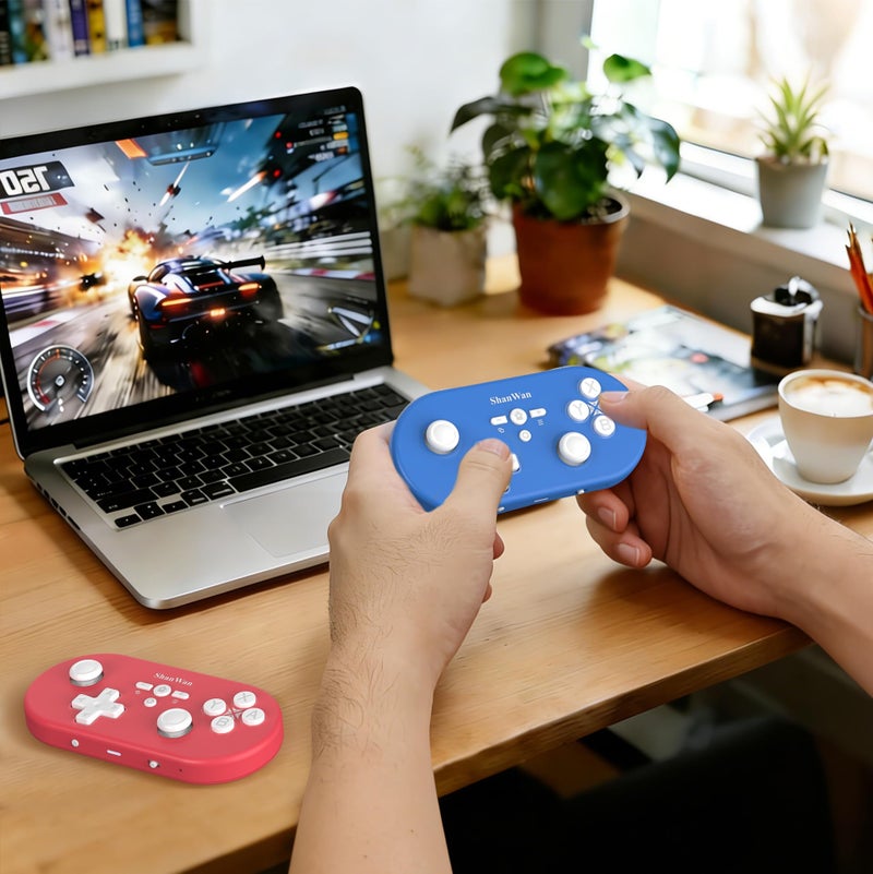ShanWan Wireless Bluetooth Controller is Compatible With the Switch/Switch 2 (Firmware Update Required), Steam Deck, PC, Android, iPhone, iPad, and macOS. It Features Customizable Buttons and Macros, Motion Controls, linear Motor Vibration, Joysticks, Triggers, and a D-pad - Image 2
