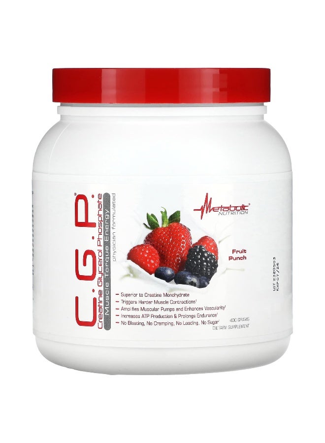 Metabolic Nutrition Metabolic Nutrition, C.G.P., Fruit Punch, 400 g  - Image 1