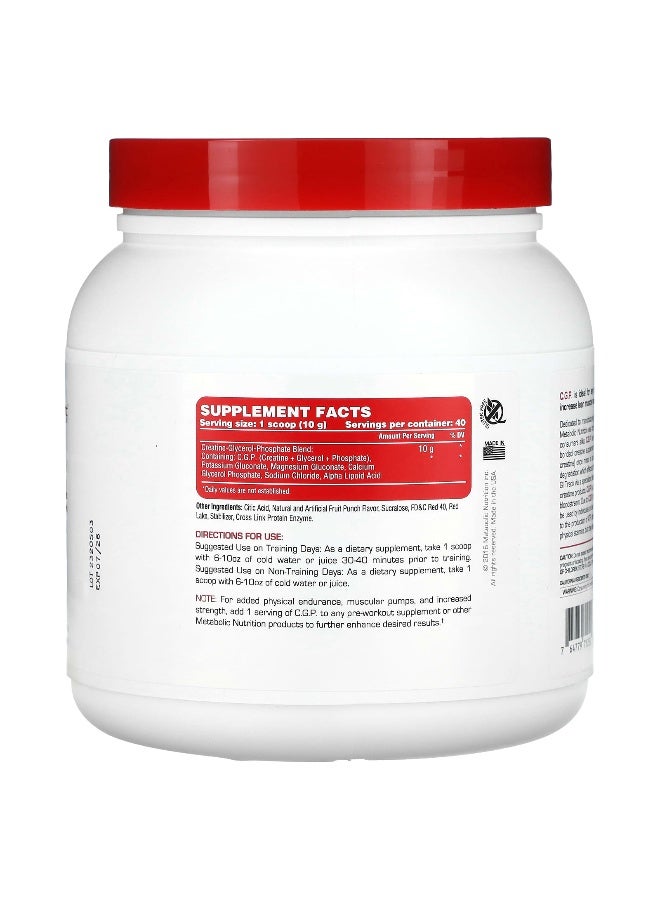 Metabolic Nutrition Metabolic Nutrition, C.G.P., Fruit Punch, 400 g  - Image 2