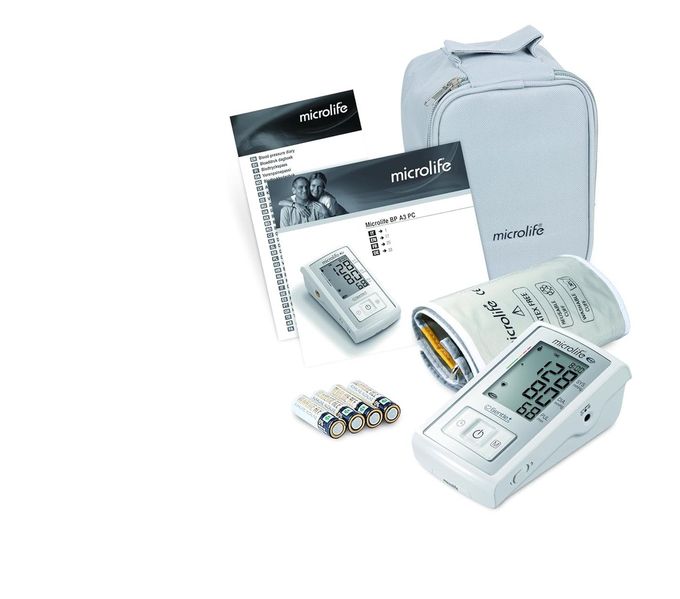 microlife BP A3 Plus Upper Arm Blood Pressure Monitor BIHS AA Validated for Clinical Accuracy MAM 3Reading Average Pulse Arrhythmia Detection 2 User Memory Includes ML Cuff 2242cm - Image 1