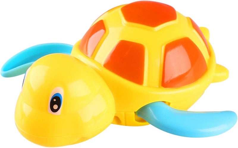 klarako Bath Toys For Toddlers Clockwork Floating Baby Bath Toys Swimming Tortoise Floating WindUp Toys Bathtub Shower Beach Toys Gifts For Boys And Girls Clockwork Bath Toys (Yellow) - Image 1