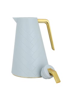 Alsaif Gallery Glory Pro Thermos Light Blue With Golden Handle 1L  - Image 2