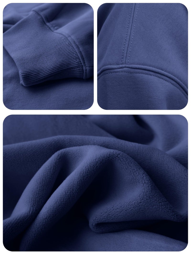 VIUTIL Womens Oversized Hoodies Fleece Loose Hooded Sweatshirt Fall Winter Outfits 2026 Trendy Clothes, Navy, Small - Image 3