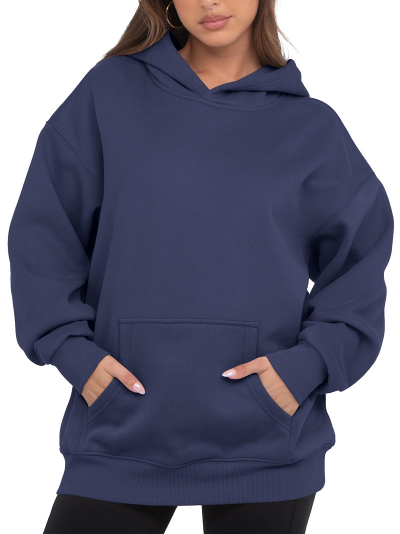 VIUTIL Womens Oversized Hoodies Fleece Loose Hooded Sweatshirt Fall Winter Outfits 2026 Trendy Clothes, Navy, Small - Image 1