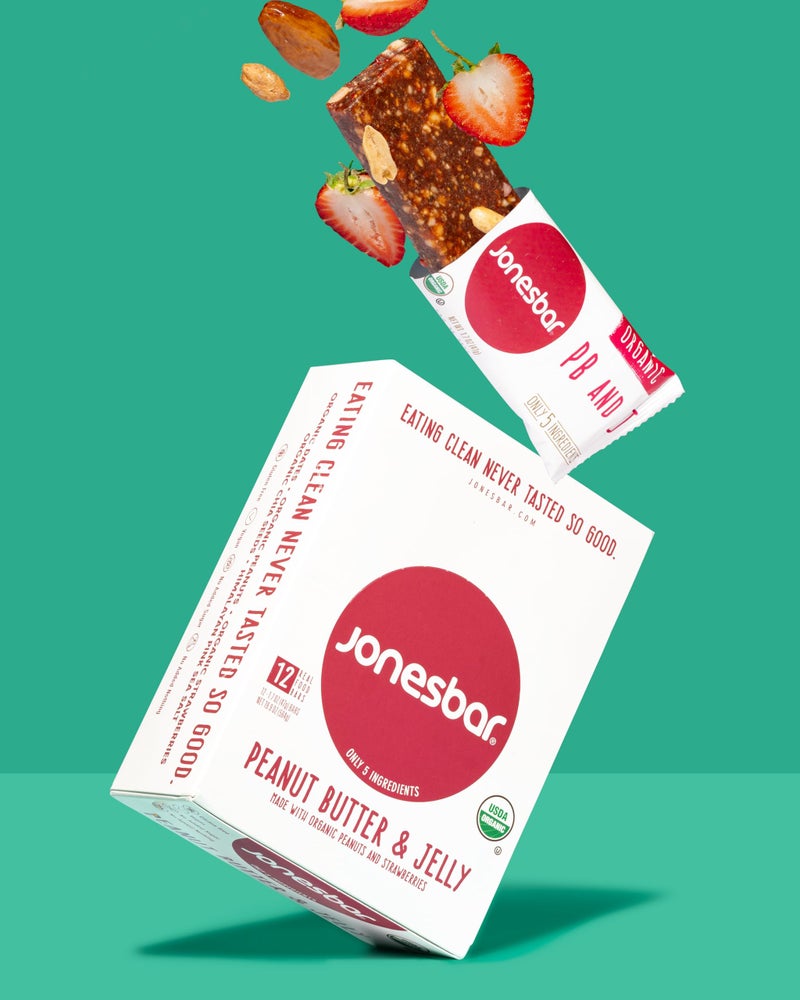 JONESBAR Organic Plant Based Protein Bars | Peanut Butter and Jelly | Fruit & Nut Bar, Kosher, Gluten Free, Breakfast Bars, School Snacks, Vegan Snack & Healthy Snacks for Adults and Kids (Pack of 12) - Image 5