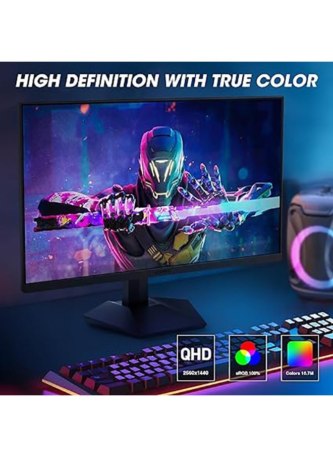 KOORUI - شاشة ألعاب مقاس 27 بوصة، شاشة كمبيوتر بدقة QHD 2560 × 1440 بتقنية Adaptive-Sync 27GN07 (لوحة IPS، 170 هرتز، 1 مللي ثانية، DCI-P3 90%، متوافقة مع Gsync، 2xHDMI، VESA، DisplayPort، إمالة قابلة للتعديل) - Image 1