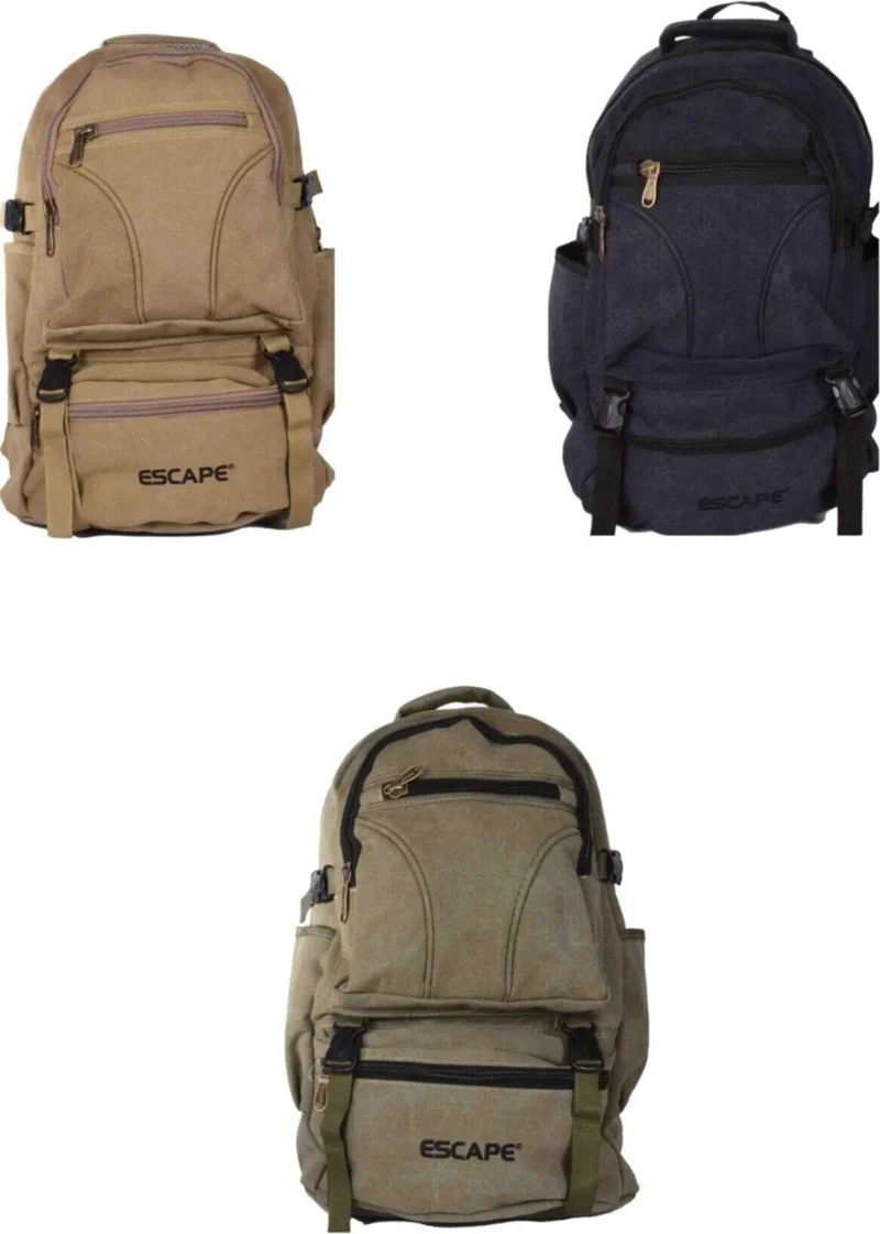 ESCAPE 501 Canvas Beige Mountaineer Backpack 501 Canvas Brown Backpack