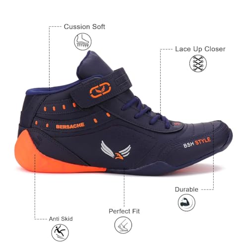 BERSACHE Sneaker, Loafers, Casual with Extra Comfort Sneakers for Men (Blue, 8 UK) - Image 5