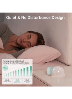 Gonice Wearable Breast Pump, Electric Hands-Free Breast Pumps with 2 Modes, 9 Levels, LCD Display, Memory Function Rechargeable with Massage and Pumping Mode-Green  - Image 4