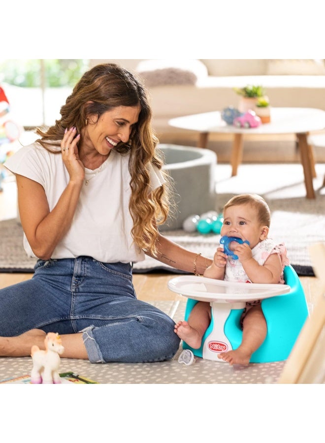 Nuby My Floor Seat, Soft Foam Cushion with Safety Harness and High Back Design, for Ages 4-12 Months, Aqua - Image 5