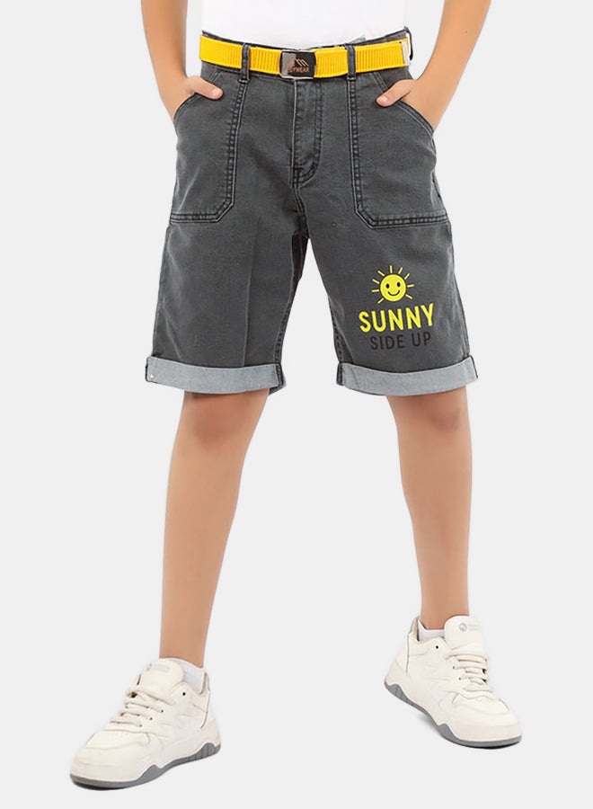 إيجي وير شورت جينز  جينز اولاد رمادي - Image 1