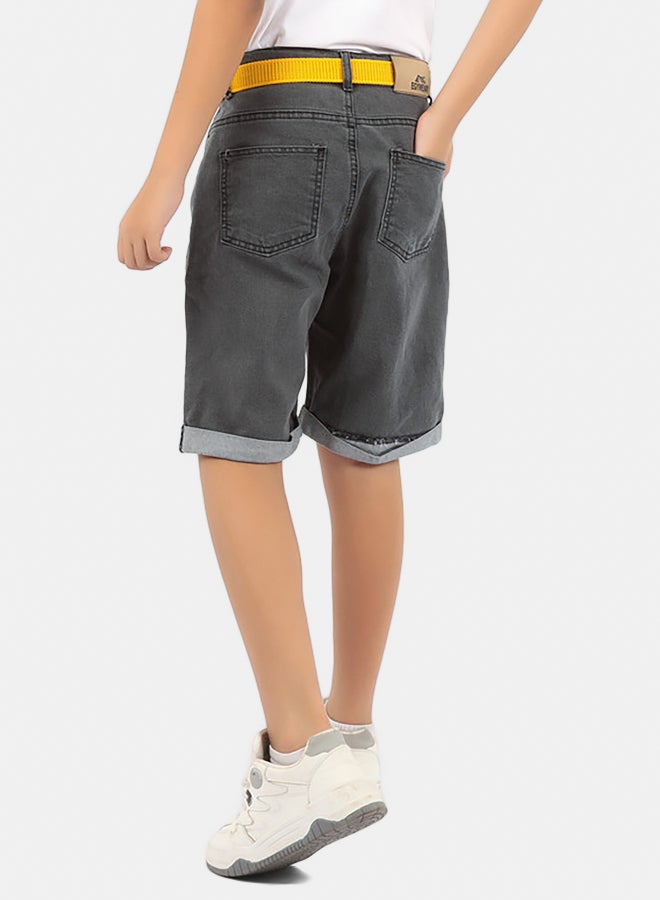 إيجي وير شورت جينز  جينز اولاد رمادي - Image 3