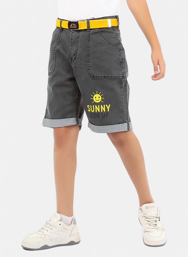 إيجي وير شورت جينز  جينز اولاد رمادي - Image 2