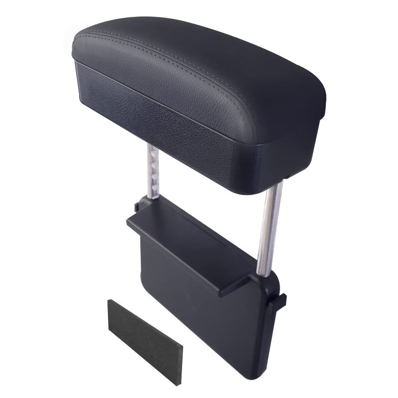 Dimeani Car Armrest Storage Box, Car Seat Gap Filler Organizer, Car Organizers and Storage, Arm Rest for Car, Forearm Wrist Support Adjustable Armrest for Most Car Models (Black) - Image 1