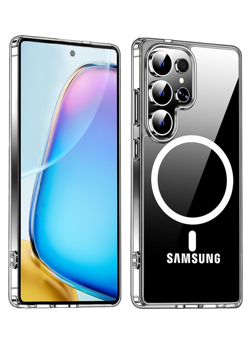 Aookay - for Samsung Galaxy S25 Ultra Case Clear, [Compatible with Magsafe][Anti-Yellowing][Mil-Grade Protection] Shockproof Ultra Slim Thin Strong Magnetic Protective Cover Case for S25 Ultra (Transparent) - Image 1