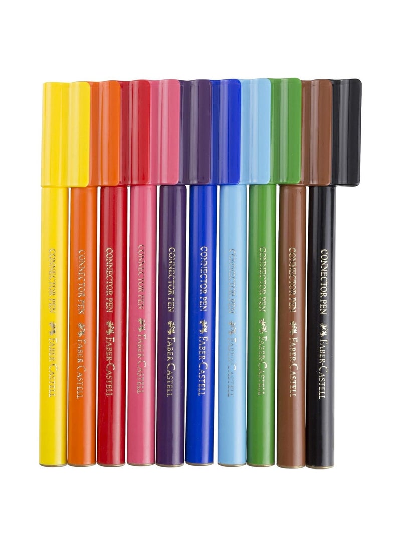 FABER-CASTELL 10 قطع قلم شعري مع أغطية موصلة متعددة الألوان - Image 3
