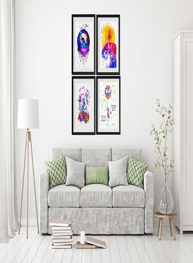 Uhomate 4 pcs Set Jack Sally Nightmare Before Christmas Abstract Art Home Canvas Wall Art Inspirational Quotes Wall Decor for Living Room for Bedroom M032 (8X10) - Image 2
