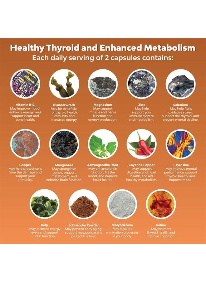 Natures Craft - Pure Thyroid Support Supplement for Women - Thyroid Support for Weight Loss Mood Support and Natural Energy Pills - Wellness Thyroid Supplement for Women with Daily Vitamins for Women - Image 1