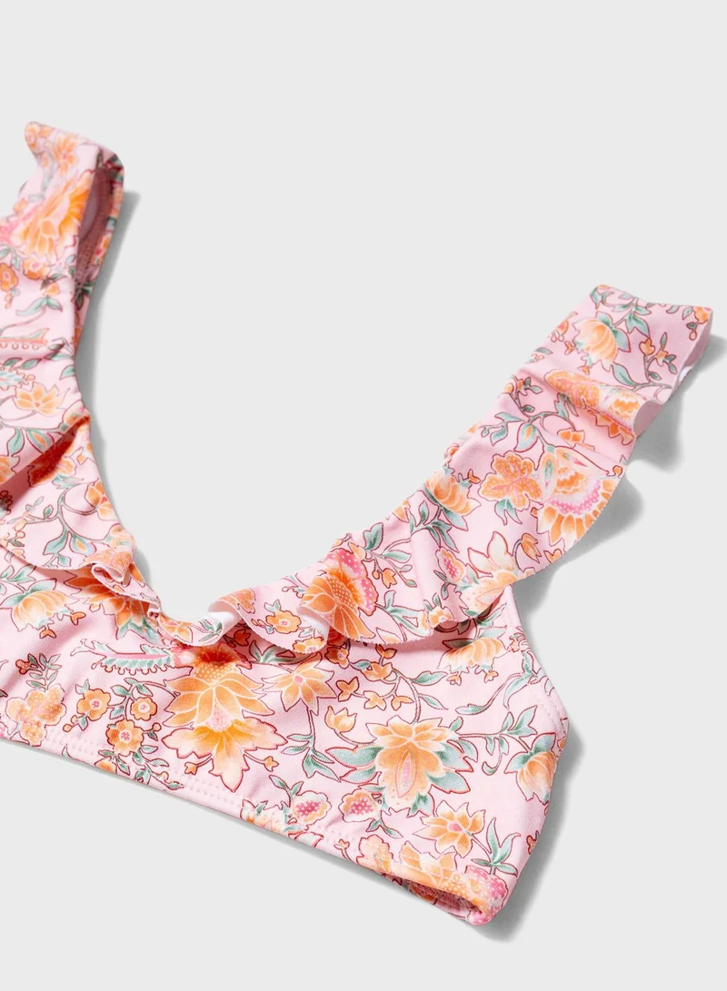 MANGO Kids Floral Print Bikini