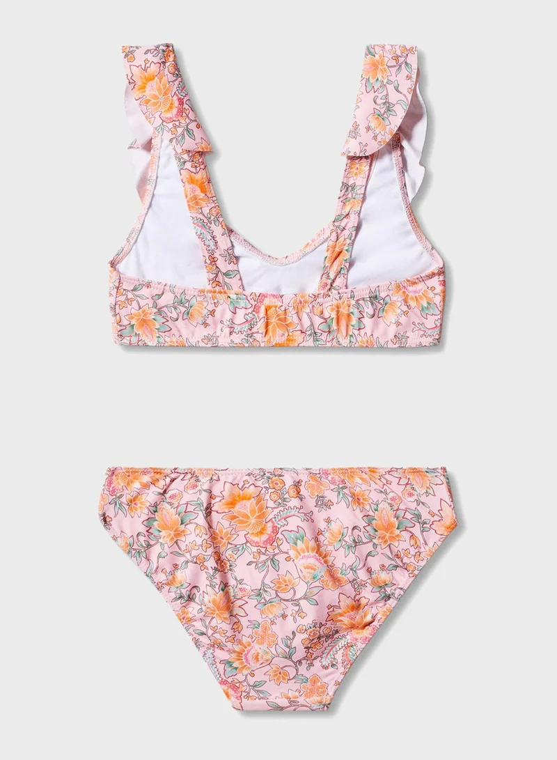 MANGO Kids Floral Print Bikini