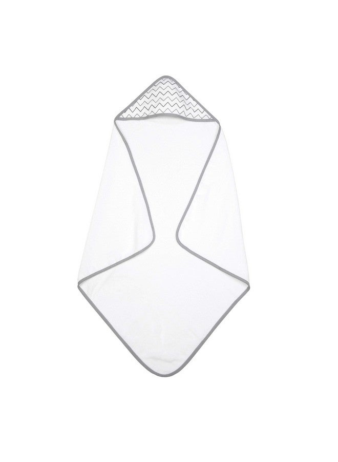 TL Care TL Care Terry 2 Pack Hooded Towels Made with Organic Cotton, Grey Stars/Grey Zigzag, for Boys and Girls - Image 3