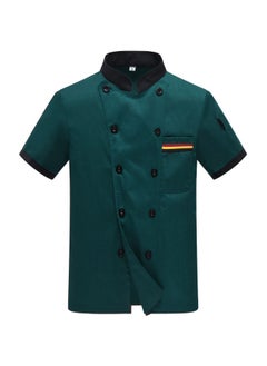 NIBEMINENT Summer Short Sleeve Chef Jacket Catering Chef Workwear Barista Baker Cook Coat Uniform Waiter Restaurant Hotel Clothes  - Image 1