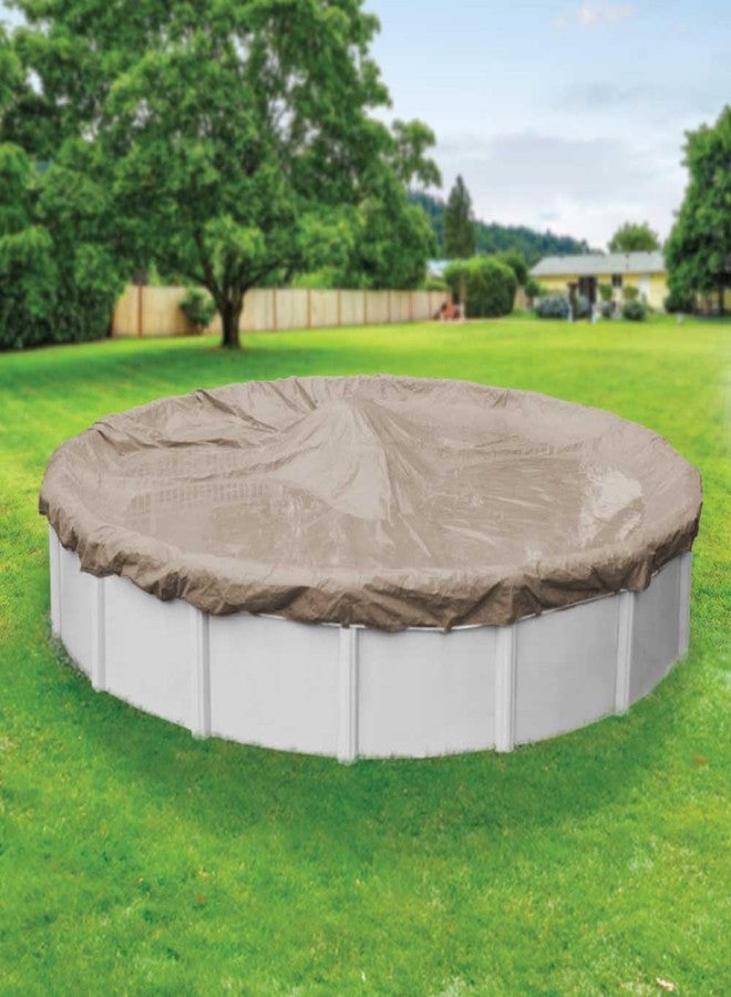Robelle 15 ft Professional Tan Winter Pool Cover for Above Ground Pools, 4 ft Overlap (19 ft Cover Size), Solid 12 x 12 Scrim, 3.7 oz/yd2, 15-Year Warranty, Style: 5715-4ROBA - Image 2